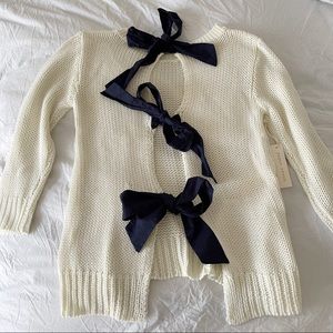Paper Crown Bow Back Sweater